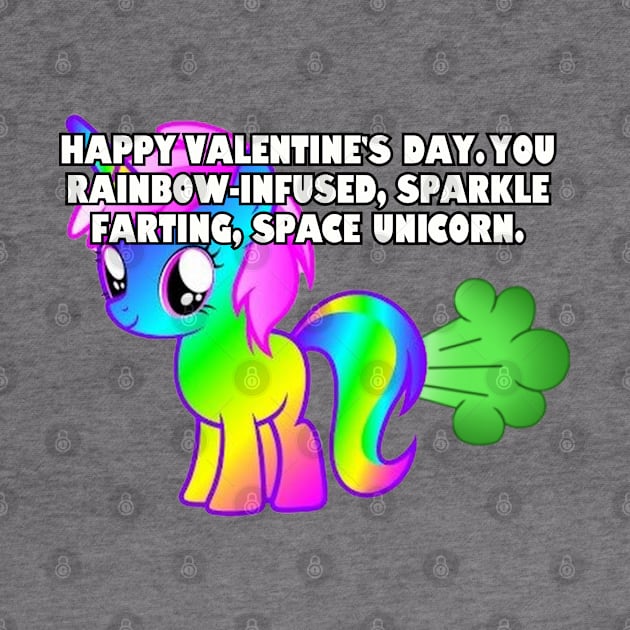 Happy Valentine you space unicorn by Among the Leaves Apparel